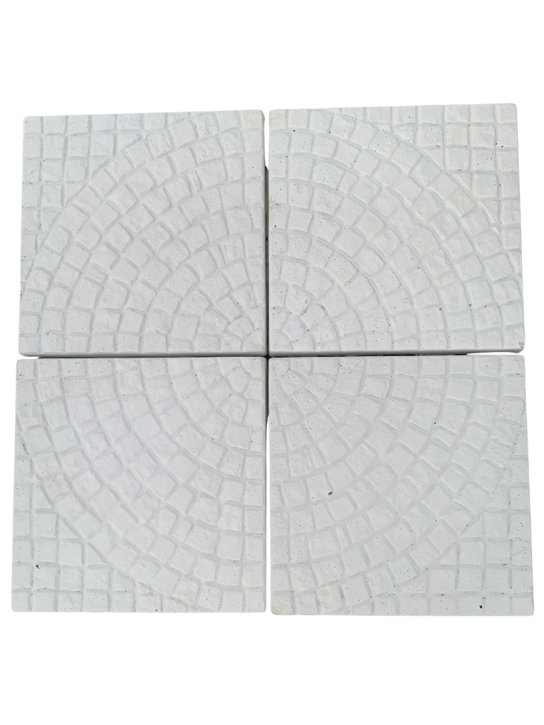Set di 4 Mattoni per Ombrellone cm. 50x50 - Bianco - Notaro Manufatti