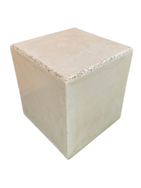 Cubo Stone - Tavolino o Sgabello in Cemento dal Design Moderno Anticato Beige