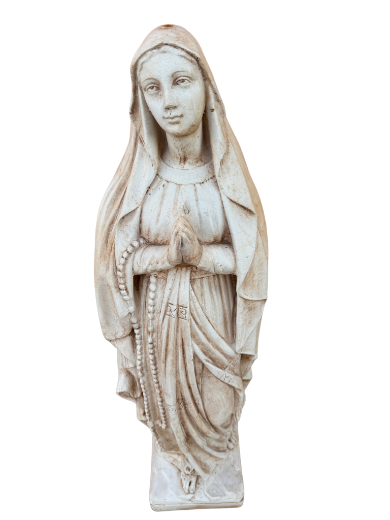 Madonna Lourdes 80 cm Anticata Marrone - Notaro Manufatti