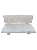 Panchina Artistica Con Schienale in Cemento Bianco – Finitura Anticata Beige - Notaro Manufatti