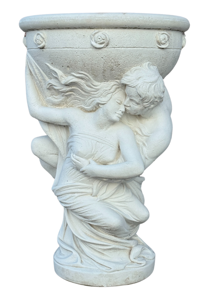Porta Vaso Amore e Psiche - Bianco - Notaro Manufatti