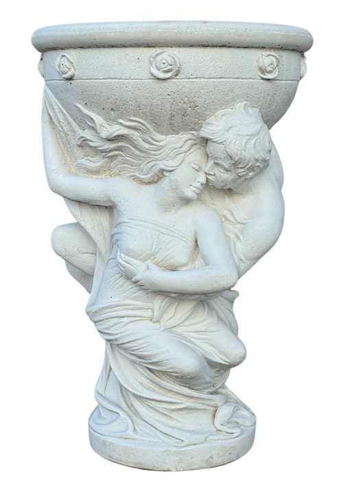 Porta Vaso Amore e Psiche - Bianco - Notaro Manufatti