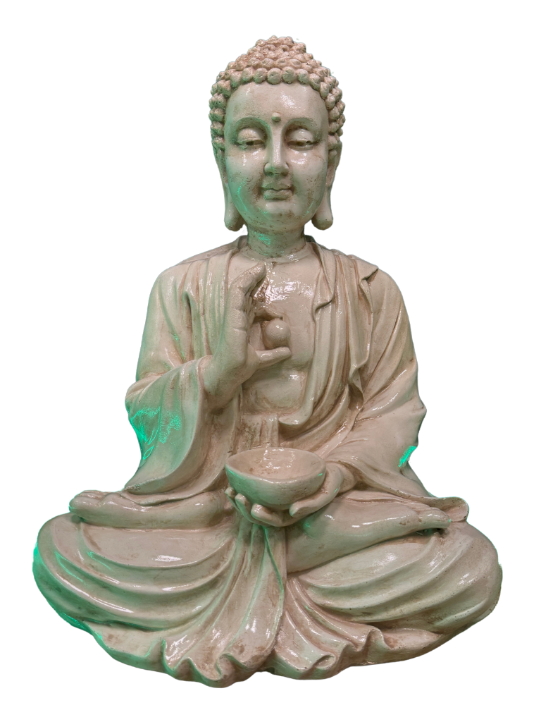 Buddha Gigante Anticato Beige - Notaro Manufatti