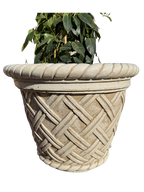 Vaso Renazzo Tondo Grande Anticato Beige - Notaro Manufatti