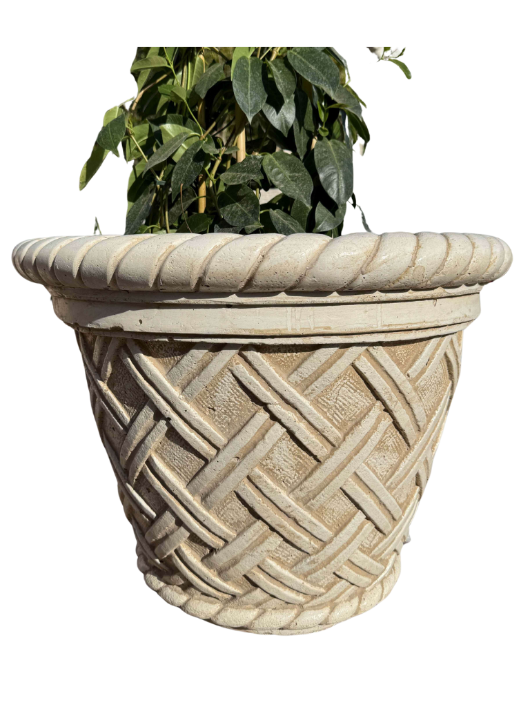 Vaso Renazzo Tondo Grande Anticato Beige - Notaro Manufatti