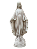 Madonna Immacolata Miracolosa in Cemento H40 Anticata Marrone - Notaro Manufatti