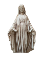 Madonna Immacolata Miracolosa in Cemento H40 Anticata Marrone - Notaro Manufatti