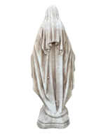 Madonna Immacolata Miracolosa in Cemento H40 Anticata Marrone - Notaro Manufatti