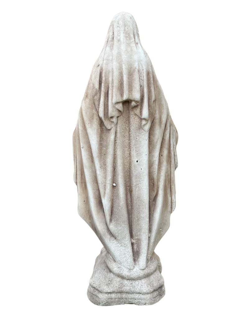 Madonna Immacolata Miracolosa in Cemento H40 Anticata Marrone - Notaro Manufatti