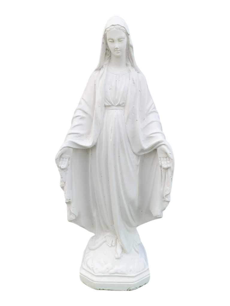 Madonna Immacolata Miracolosa in Cemento H47 - Bianco - Notaro Manufatti