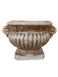 Vaso in Cemento Fabio Marrone Antichizzato Artigianale Made in Italy