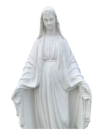 Madonna Immacolata Miracolosa in Cemento H47 - Bianco - Notaro Manufatti