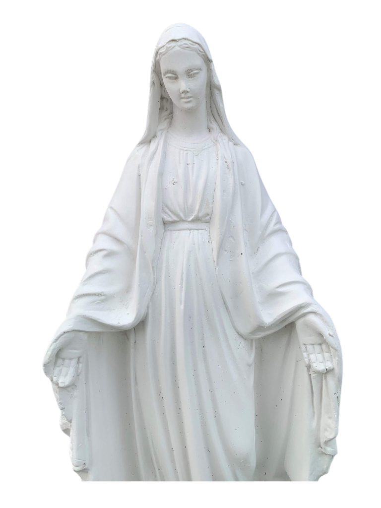 Madonna Immacolata Miracolosa in Cemento H47 - Bianco - Notaro Manufatti