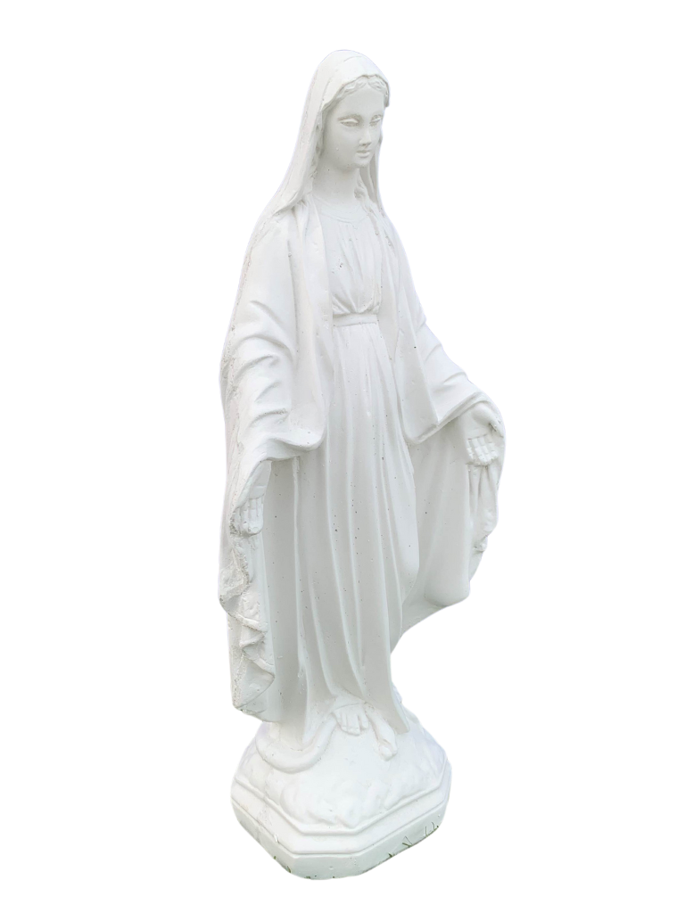Madonna Immacolata Miracolosa in Cemento H47 - Bianco - Notaro Manufatti