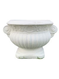 Vaso in Cemento Fabio Bianco Naturale Artigianale Made in Italy