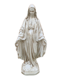Madonna Immacolata Miracolosa in Cemento H47 Anticata Beige - Notaro Manufatti