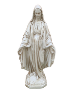 Madonna Immacolata Miracolosa in Cemento H47 Anticata Beige - Notaro Manufatti