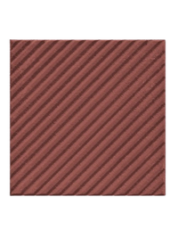 Mattone da marciapiede modello "Rigato Diagonale" Rosso