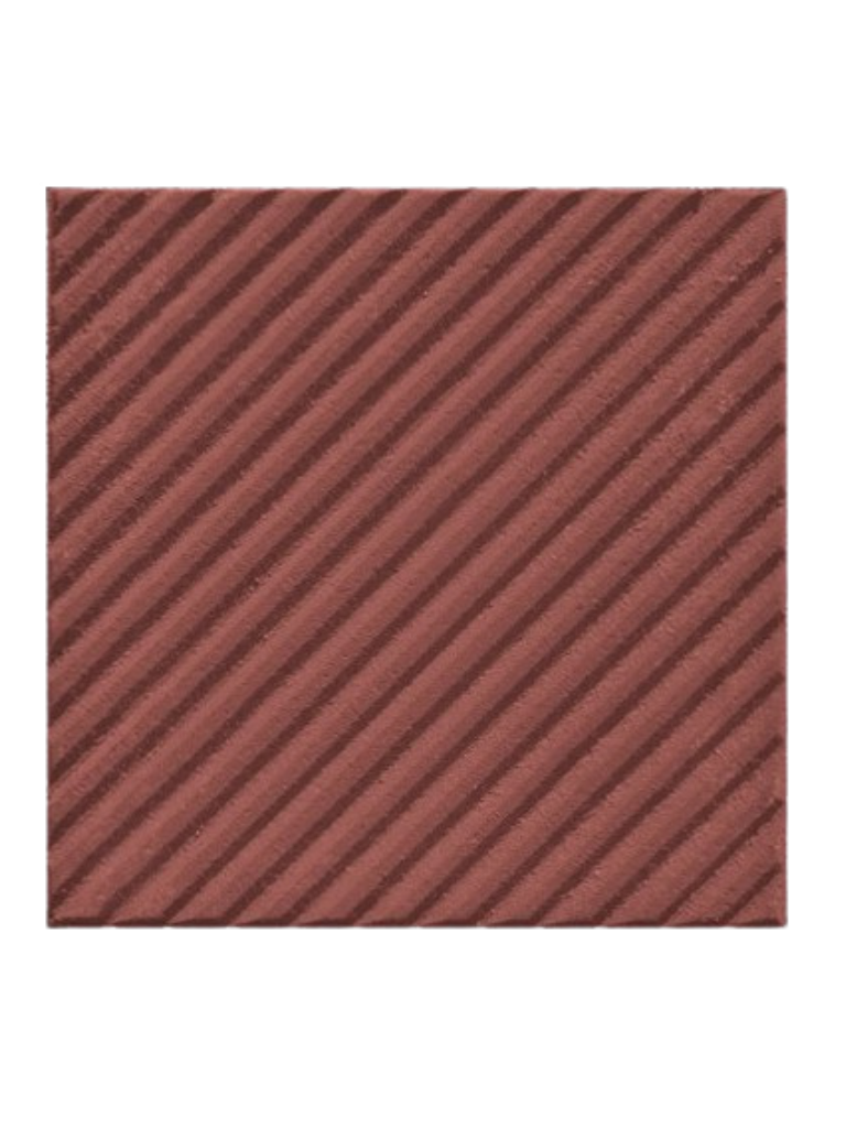 Mattone da marciapiede modello "Rigato Diagonale" Rosso - Notaro Manufatti