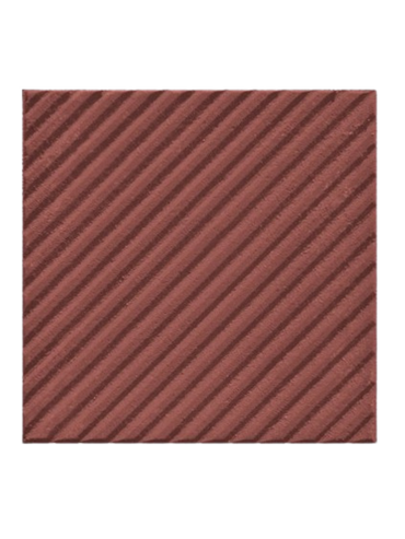 Mattone da marciapiede modello "Rigato Diagonale" Rosso - Notaro Manufatti