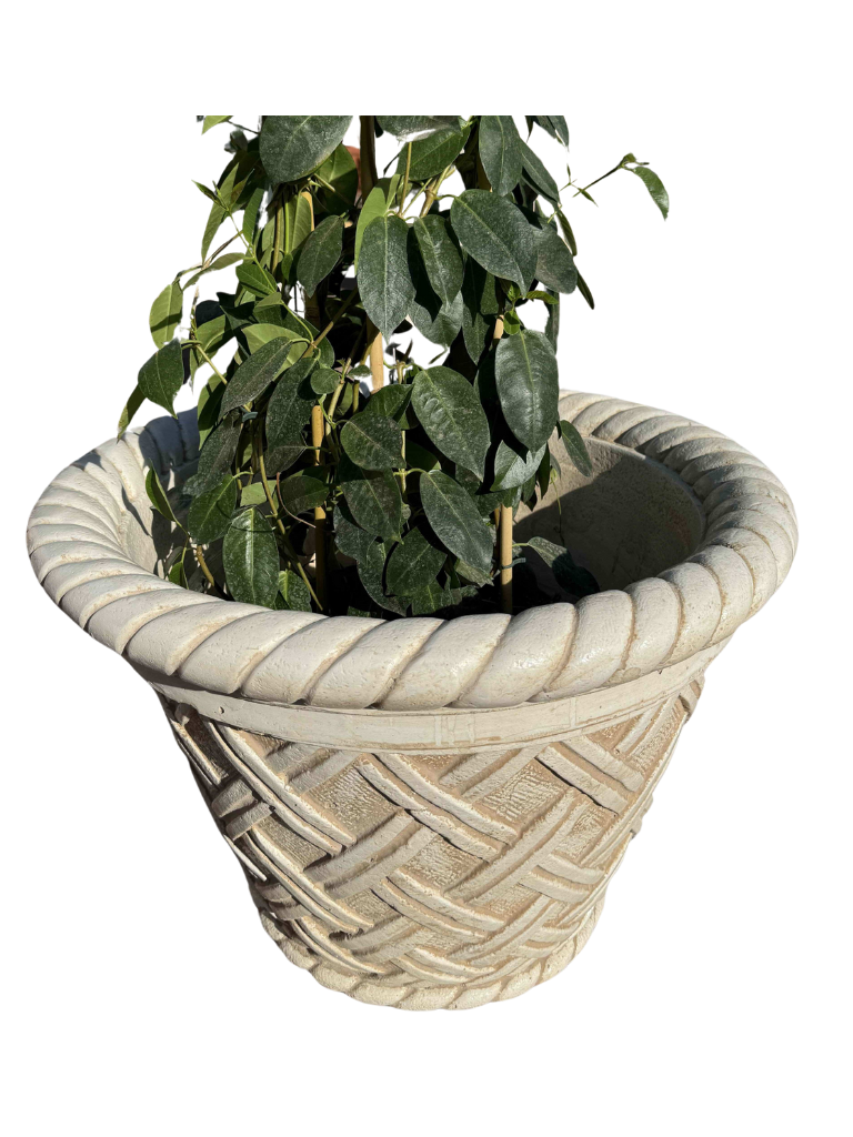 Vaso Renazzo Tondo Grande Anticato Beige - Notaro Manufatti