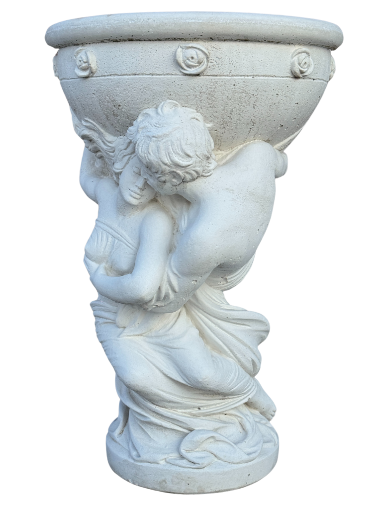 Porta Vaso Amore e Psiche - Bianco - Notaro Manufatti