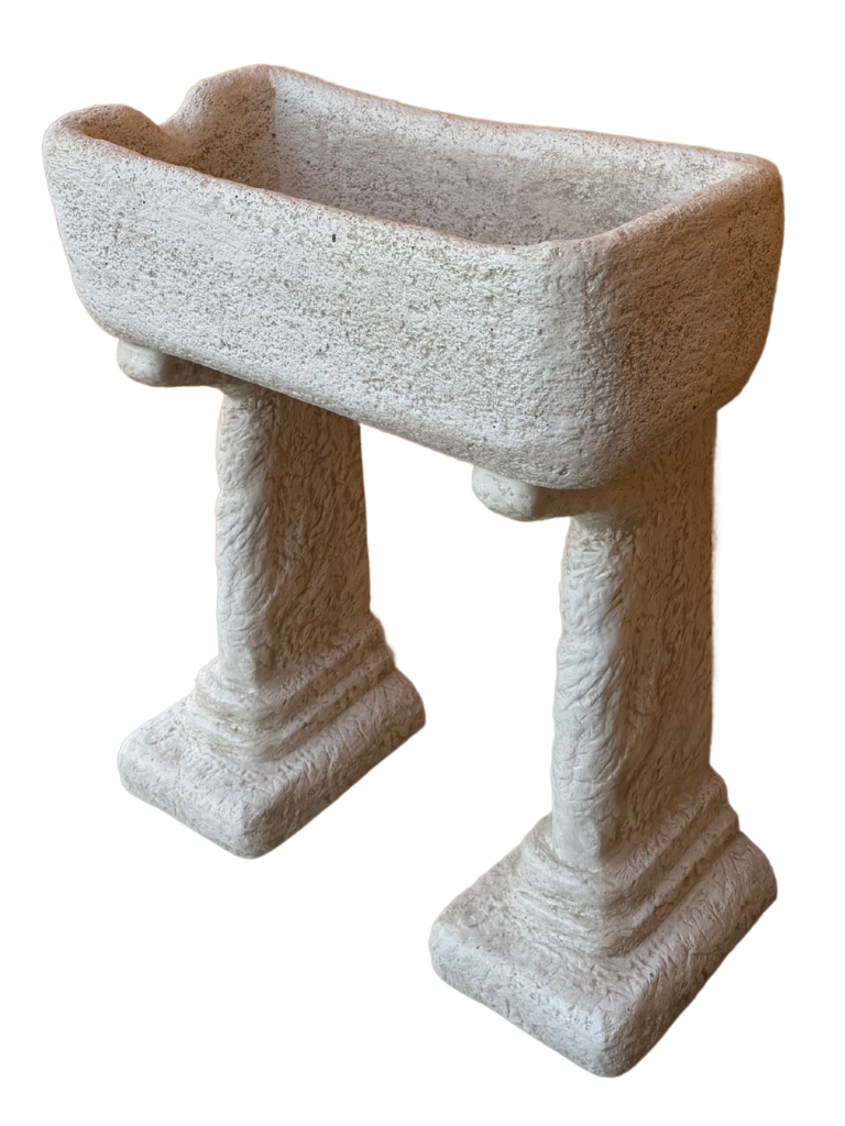 Lavabo Rustico in Cemento Anticato Beige - Stile Artigianale e Resistente - Notaro Manufatti