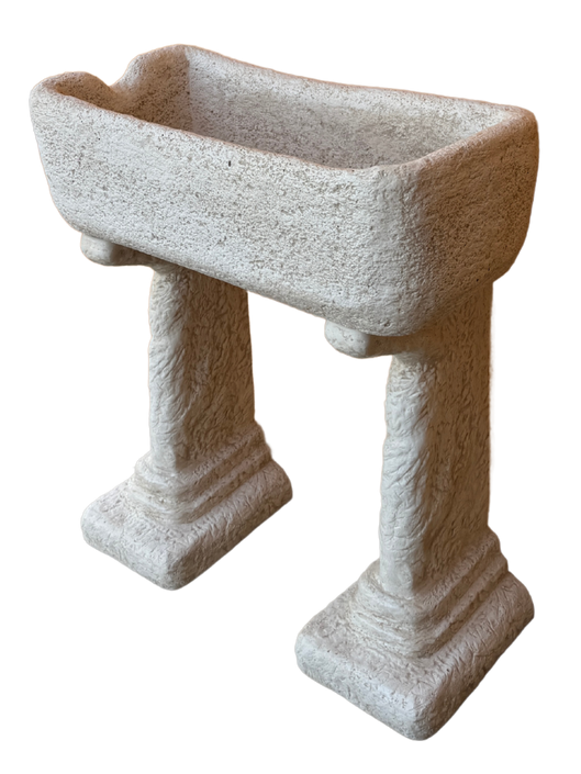 Lavabo Rustico in Cemento Anticato Beige - Stile Artigianale e Resistente - Notaro Manufatti