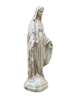 Madonna Immacolata Miracolosa in Cemento H47 Anticata Beige - Notaro Manufatti