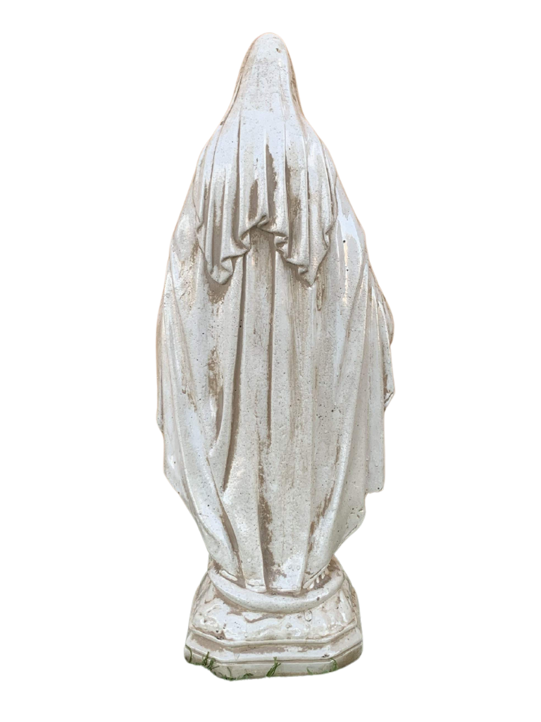 Madonna Immacolata Miracolosa in Cemento H47 Anticata Beige - Notaro Manufatti