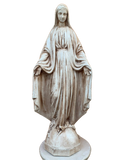 Madonna Immacolata Miracolosa in Cemento H75 Anticata Marrone - Notaro Manufatti