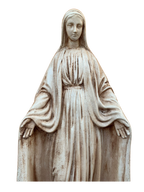 Madonna Immacolata Miracolosa in Cemento H75 Anticata Marrone - Notaro Manufatti