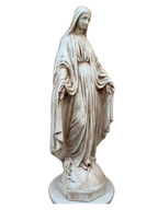 Madonna Immacolata Miracolosa in Cemento H75 Anticata Marrone - Notaro Manufatti
