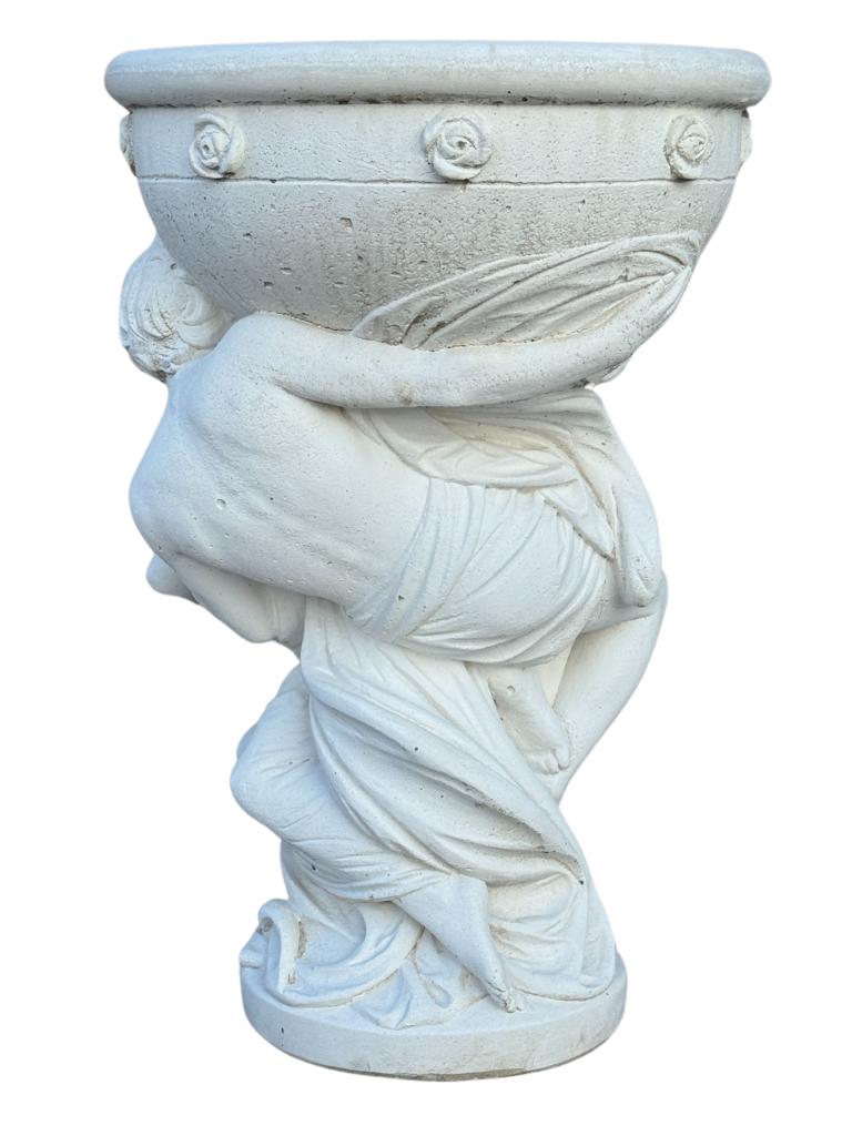 Porta Vaso Amore e Psiche - Bianco - Notaro Manufatti