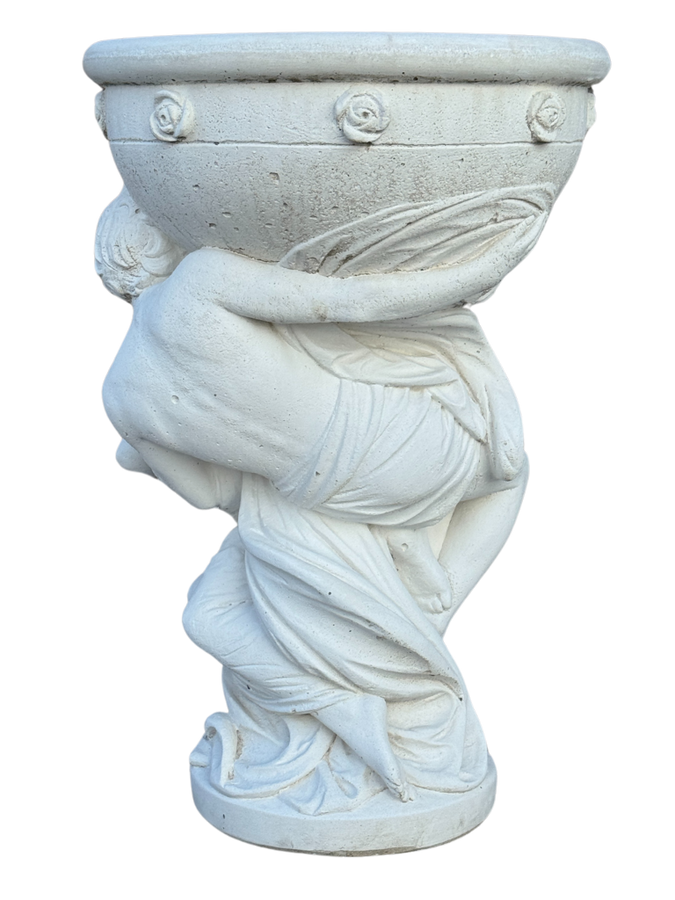 Porta Vaso Amore e Psiche - Bianco