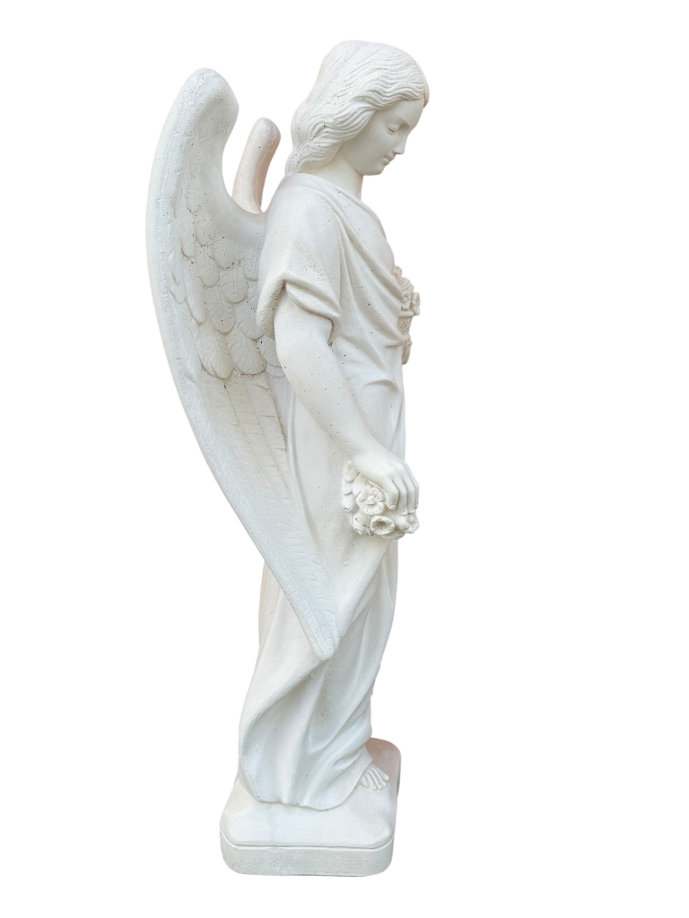 Angelo con Fiori - Bianco - Notaro Manufatti