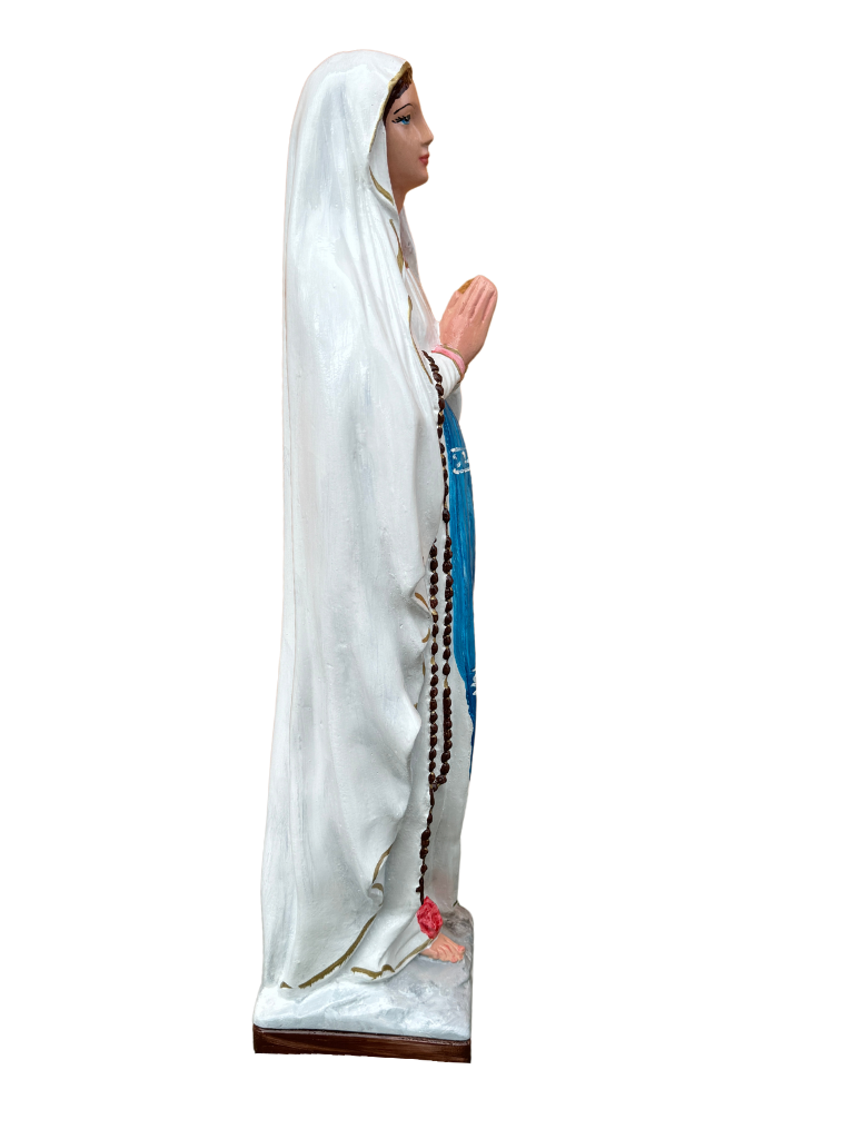 Madonna di Lourdes in Cemento 80 cm – Lavorazione Artigianale a Colori - Notaro Manufatti