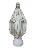 Madonna Immacolata Miracolosa in Cemento H75 Anticata Beige - Notaro Manufatti