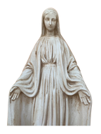 Madonna Immacolata Miracolosa in Cemento H75 Anticata Beige - Notaro Manufatti