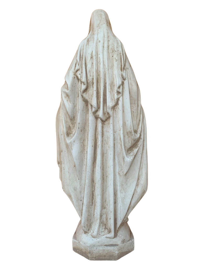 Madonna Immacolata Miracolosa in Cemento H75 Anticata Beige - Notaro Manufatti