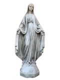 Madonna Immacolata Miracolosa in cemento H75 Anticata Grigia - Notaro Manufatti