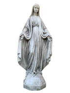 Madonna Immacolata Miracolosa in cemento H75 Anticata Grigia - Notaro Manufatti