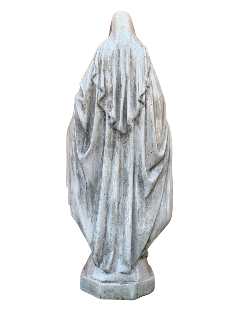 Madonna Immacolata Miracolosa in cemento H75 Anticata Grigia - Notaro Manufatti