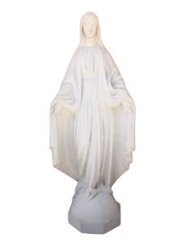 Madonna Immacolata Miracolosa in cemento H75 - Bianco