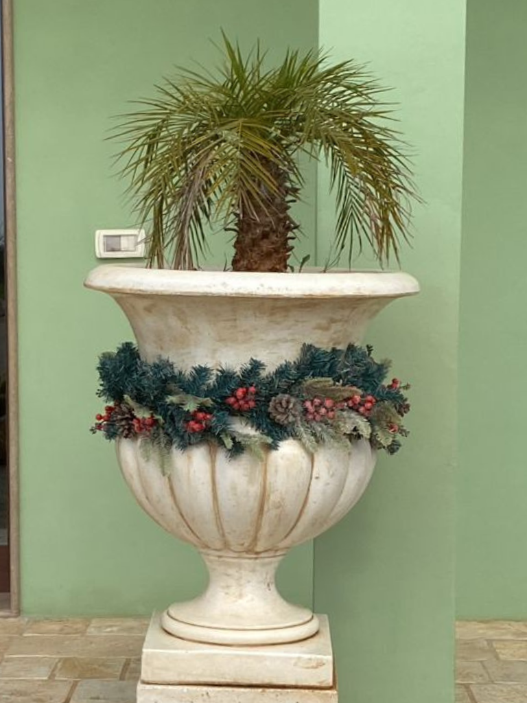 Vaso Ciano Gigante Anticato Beige - Notaro Manufatti