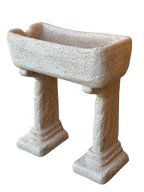 Lavabo Rustico in Cemento Anticato Beige - Stile Artigianale e Resistente - Notaro Manufatti