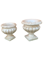 Vaso Ciano Anticato Beige - Notaro Manufatti