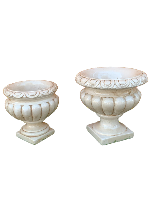 Vaso Ciano Anticato Beige - Notaro Manufatti