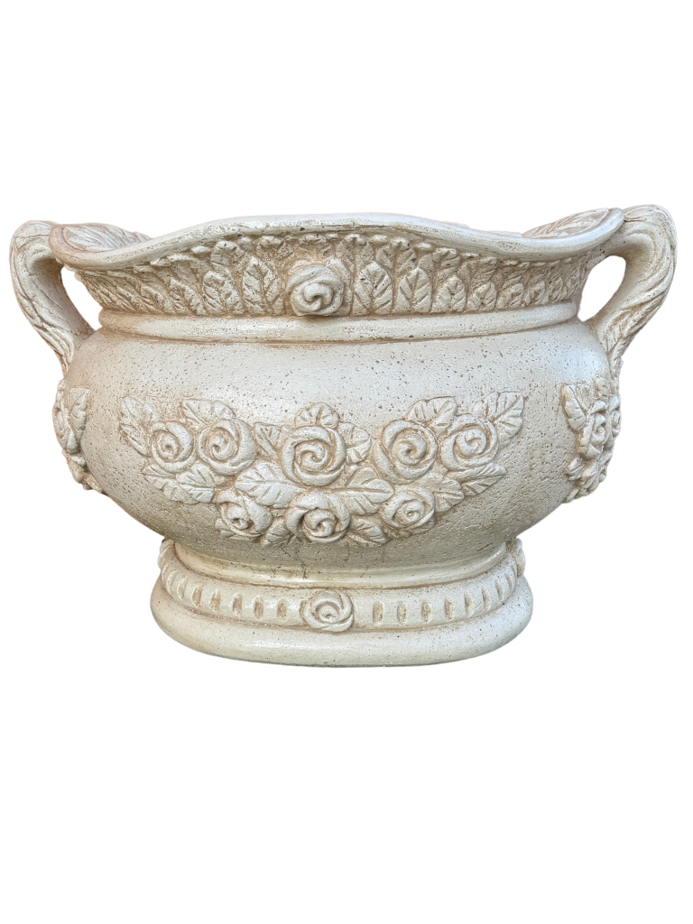 Vaso Sofi' Ovale Anticato Beige - Notaro Manufatti