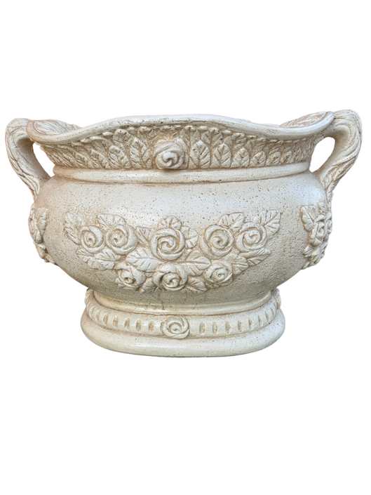 Vaso Sofi' Ovale Anticato Beige - Notaro Manufatti